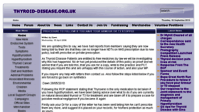 What Thyroid-disease.org.uk website looked like in 2014 (10 years ago)