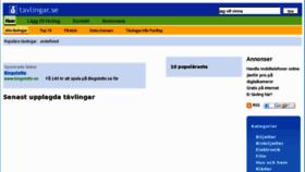 What Tavlingar.se website looked like in 2011 (13 years ago)