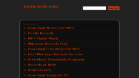 What Teorecords.com website looked like in 2014 (10 years ago)