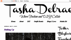 What Tashadelrae.com website looked like in 2014 (9 years ago)