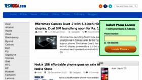 What Techgiga.com website looked like in 2014 (10 years ago)