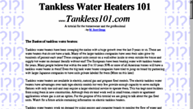 What Tankless101.com website looked like in 2014 (9 years ago)