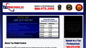 What Taxreliefcentral.com website looked like in 2014 (9 years ago)