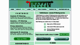What Trafficcleaner.com website looked like in 2014 (9 years ago)