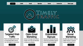 What Timelytraffic.com website looked like in 2014 (9 years ago)