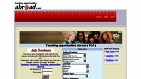 What Teachingopportunitiesabroad.com website looked like in 2014 (9 years ago)