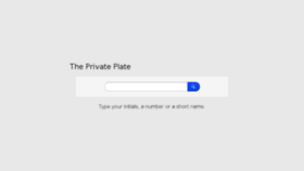 What Theprivateplatecompany.co.uk website looked like in 2014 (9 years ago)