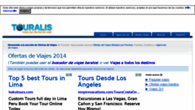 What Touralis.com website looked like in 2014 (9 years ago)