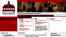 What Ttparliament.org website looked like in 2014 (9 years ago)