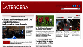 What Tercera.cl website looked like in 2014 (9 years ago)