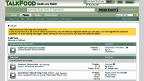 What Talkfood.com website looked like in 2014 (9 years ago)