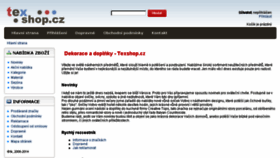 What Texshop.cz website looked like in 2014 (9 years ago)
