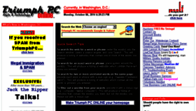 What Triumphpc.com website looked like in 2014 (9 years ago)
