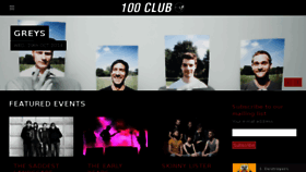 What The100club.co.uk website looked like in 2014 (9 years ago)
