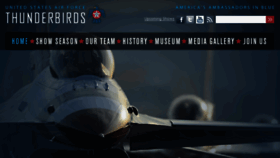 What Thunderbirds.airforce.com website looked like in 2014 (9 years ago)