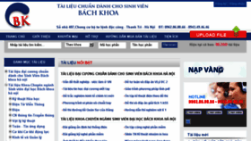 What Tailieuchuanbachkhoa.com website looked like in 2014 (9 years ago)