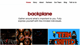 What Thebackplane.com website looked like in 2014 (9 years ago)