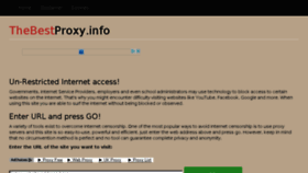 What Thebestproxy.info website looked like in 2014 (10 years ago)