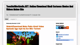 What Toonnetworkindia.net website looked like in 2014 (9 years ago)