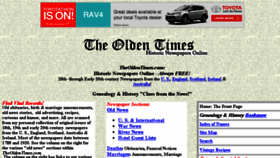 What Theoldentimes.com website looked like in 2014 (9 years ago)