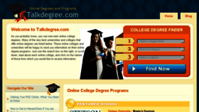 What Talkdegree.com website looked like in 2015 (9 years ago)