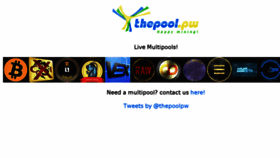 What Thepool.pw website looked like in 2015 (9 years ago)