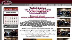What Tadlockauction.com website looked like in 2015 (9 years ago)