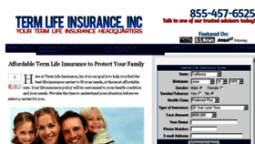 What Termlifeinsuranceinc.com website looked like in 2015 (9 years ago)