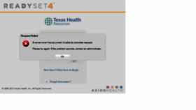 What Texashealth.readysetsecure.com website looked like in 2015 (9 years ago)