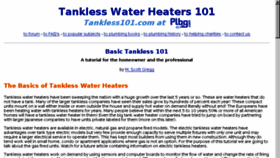 What Tankless101.com website looked like in 2015 (9 years ago)
