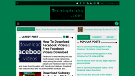 What Techtoptricks.com website looked like in 2015 (9 years ago)