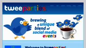 What Tweeparties.com website looked like in 2015 (9 years ago)