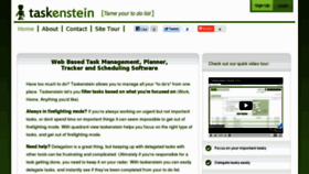 What Taskenstein.com website looked like in 2015 (9 years ago)