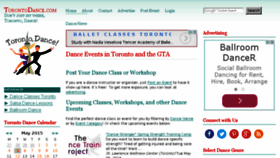 What Torontodance.com website looked like in 2015 (9 years ago)