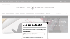 What Thornwillow.com website looked like in 2015 (8 years ago)