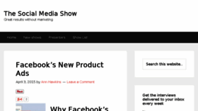 What Thesocialmediashow.co.uk website looked like in 2015 (8 years ago)
