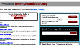 What Tommyfoundation.org website looked like in 2015 (8 years ago)