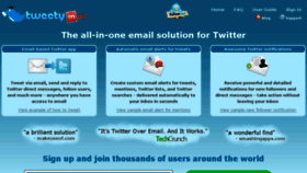 What Tweetymail.com website looked like in 2015 (8 years ago)