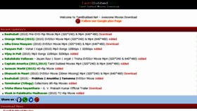 What Tamildubbed.net website looked like in 2015 (8 years ago)