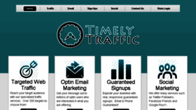 What Timelytraffic.com website looked like in 2015 (8 years ago)