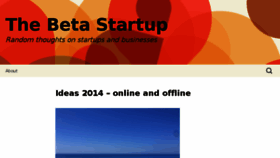 What Thebetastartup.com website looked like in 2015 (8 years ago)