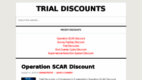 What Trialdiscounts.com website looked like in 2015 (8 years ago)