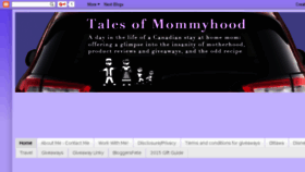What Talesofmommyhood.com website looked like in 2015 (8 years ago)