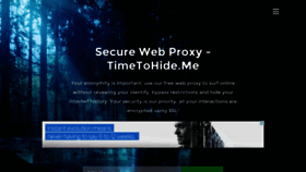 What Timetohide.me website looked like in 2015 (8 years ago)