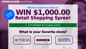 What Themonthlysweepstakes.com website looked like in 2015 (8 years ago)