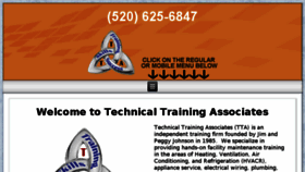 What Techtrainassoc.com website looked like in 2015 (8 years ago)