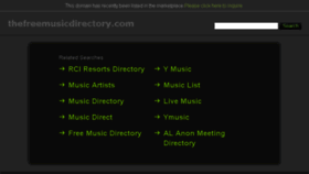 What Thefreemusicdirectory.com website looked like in 2015 (8 years ago)
