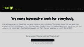What Tenseveninteractive.com website looked like in 2015 (8 years ago)