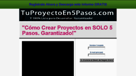 What Tuproyectoen5pasos.com website looked like in 2015 (8 years ago)