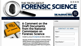 What Thetruthaboutforensicscience.com website looked like in 2016 (8 years ago)